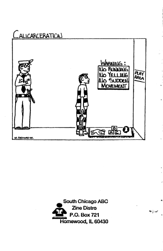 C AucARCEAATION South Chicago ABC Zine Distro P.O. Box 721 Homewood, IL 60430
